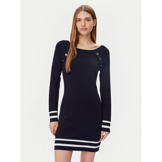 Morgan Sukienka dzianinowa 251-RMVALI Granatowy Slim Fit ze sklepu MODIVO w kategorii Sukienki - zdjęcie 182640084