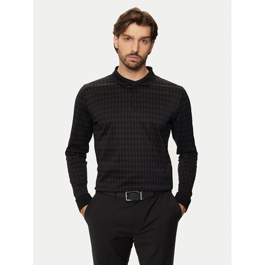 KARL LAGERFELD Polo 745009 544202 Czarny Regular Fit ze sklepu MODIVO w kategorii T-shirty męskie - zdjęcie 182640100