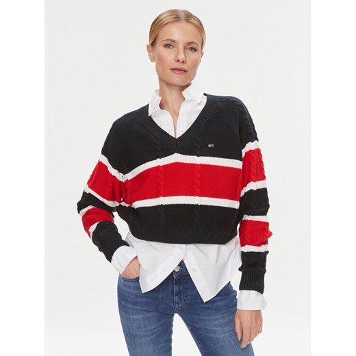 Tommy Jeans Sweter DW0DW15941 Kolorowy Regular Fit ze sklepu MODIVO w kategorii Swetry damskie - zdjęcie 182640122