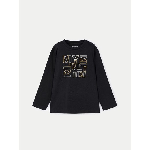 Mayoral Bluzka 173 Czarny Regular Fit ze sklepu MODIVO w kategorii T-shirty chłopięce - zdjęcie 182640140