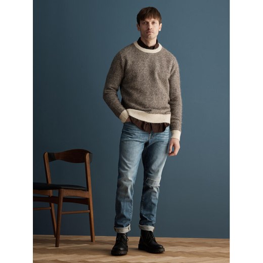 Selected Homme Sweter 16086699 Brązowy Regular Fit ze sklepu MODIVO w kategorii Swetry męskie - zdjęcie 182640141