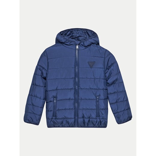 Guess Kurtka puchowa H4BJ10 WCFM0 Niebieski Regular Fit ze sklepu MODIVO w kategorii Kurtki chłopięce - zdjęcie 182640150