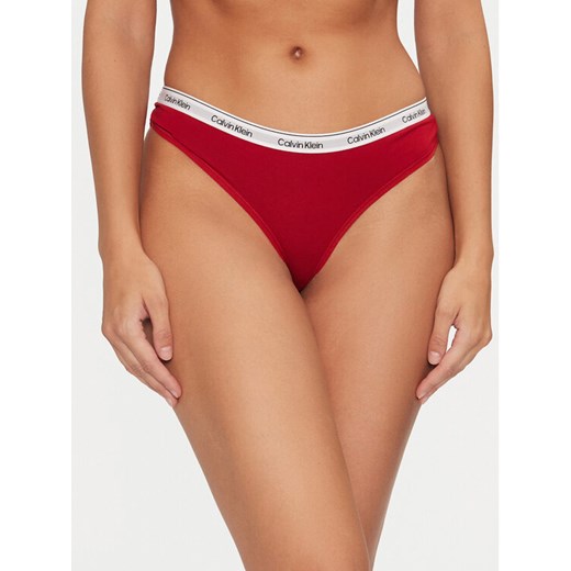 Calvin Klein Underwear Figi brazylijskie 000QD5246E Czerwony ze sklepu MODIVO w kategorii Majtki damskie - zdjęcie 182640204