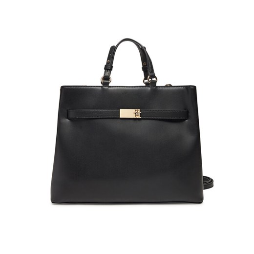 Tommy Hilfiger Torebka Heritage Satchel AW0AW17211 Czarny ze sklepu MODIVO w kategorii Torebki damskie - zdjęcie 182640324