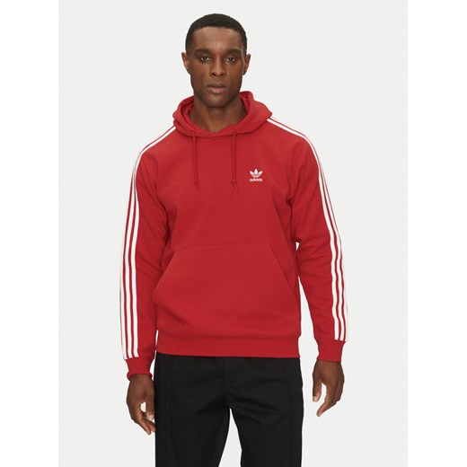 adidas Bluza adicolor Classics 3-Stripes IR9868 Czerwony Regular Fit ze sklepu MODIVO w kategorii Bluzy męskie - zdjęcie 182640334