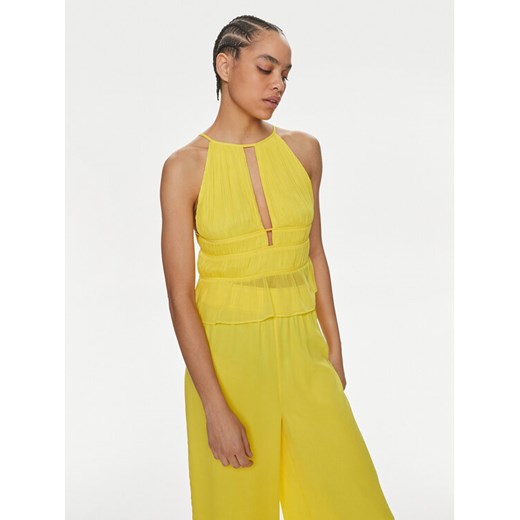 Patrizia Pepe Top 2C1540/A061-Y447 Żółty Regular Fit ze sklepu MODIVO w kategorii Bluzki damskie - zdjęcie 182640383