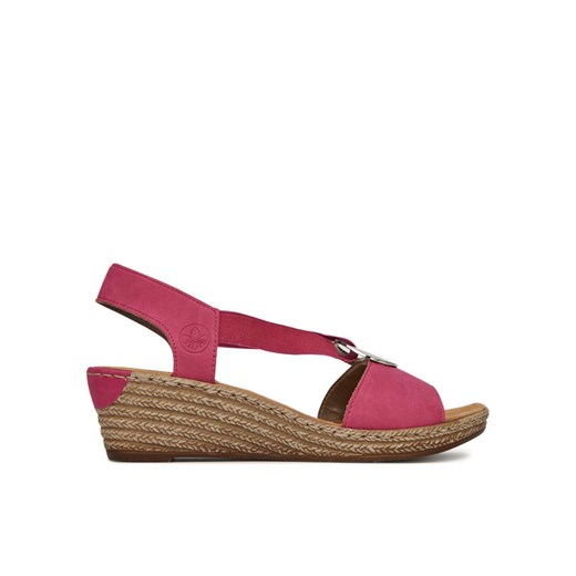 Rieker Sandały 624H6-32 Różowy ze sklepu MODIVO w kategorii Espadryle damskie - zdjęcie 182640403