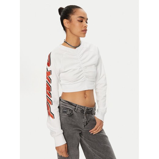 PINKO Bluza 103259 A1QG Biały Regular Fit ze sklepu MODIVO w kategorii Bluzy damskie - zdjęcie 182640431