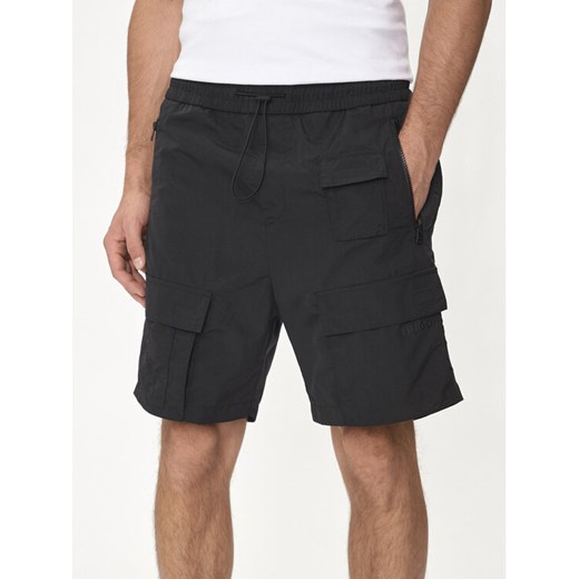 Hugo Szorty materiałowe Jad242 50511396 Czarny Regular Fit ze sklepu MODIVO w kategorii Spodenki męskie - zdjęcie 182640464