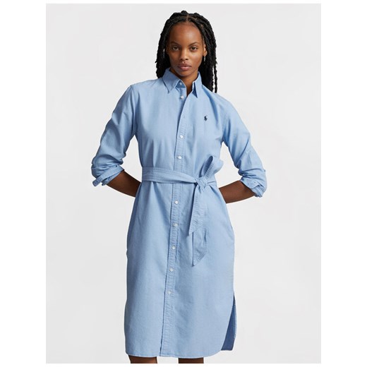 Polo Ralph Lauren Sukienka koszulowa N Cory Dr 211928808001 Niebieski Straight Fit ze sklepu MODIVO w kategorii Sukienki - zdjęcie 182640470
