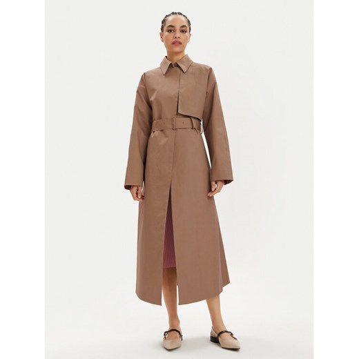 Calvin Klein Trencz K20K206318 Beżowy Relaxed Fit ze sklepu MODIVO w kategorii Płaszcze damskie - zdjęcie 182640521