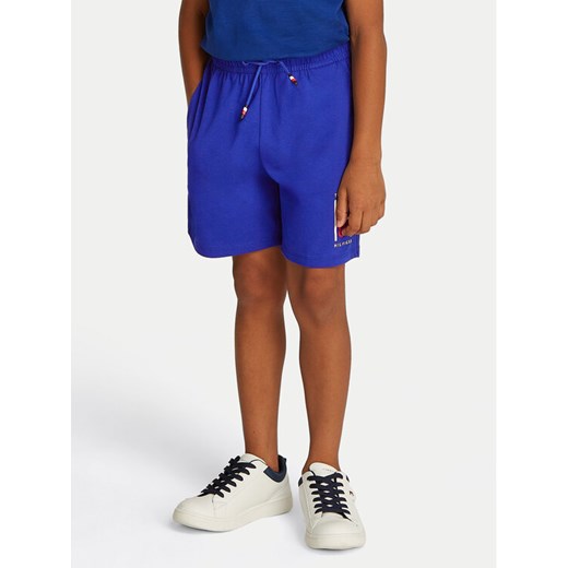 Tommy Hilfiger Szorty sportowe Graphic KB0KB09477 Niebieski Regular Fit ze sklepu MODIVO w kategorii Spodenki chłopięce - zdjęcie 182640543