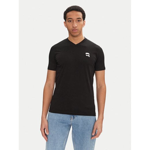 KARL LAGERFELD T-Shirt 755021 552224 Czarny Regular Fit ze sklepu MODIVO w kategorii T-shirty męskie - zdjęcie 182640571