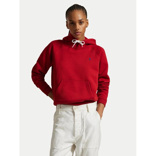 Polo Ralph Lauren Bluza 211943007013 Czerwony Regular Fit ze sklepu MODIVO w kategorii Bluzy damskie - zdjęcie 182640772
