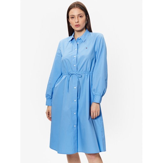 Tommy Hilfiger Sukienka koszulowa 1985 WW0WW39196 Błękitny Regular Fit ze sklepu MODIVO w kategorii Sukienki - zdjęcie 182640813