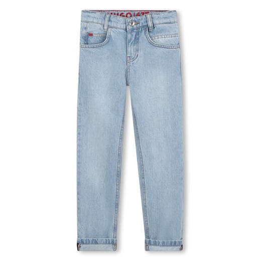 HUGO Jeansy G00374 S Niebieski Regular Fit ze sklepu MODIVO w kategorii Spodnie chłopięce - zdjęcie 182640824