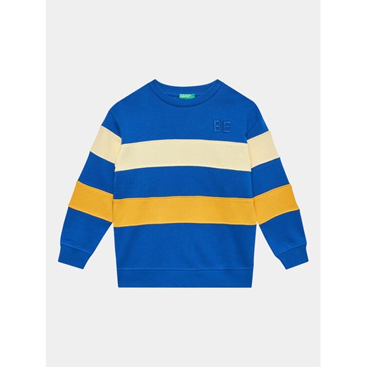 United Colors Of Benetton Bluza 3J68C10DL Niebieski Regular Fit ze sklepu MODIVO w kategorii Swetry chłopięce - zdjęcie 182640834