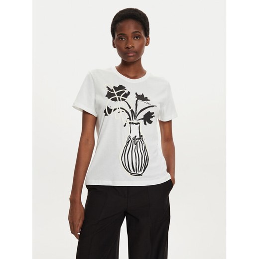 Desigual T-Shirt Shadow 24WWTK11 Biały Regular Fit ze sklepu MODIVO w kategorii Bluzki damskie - zdjęcie 182640840