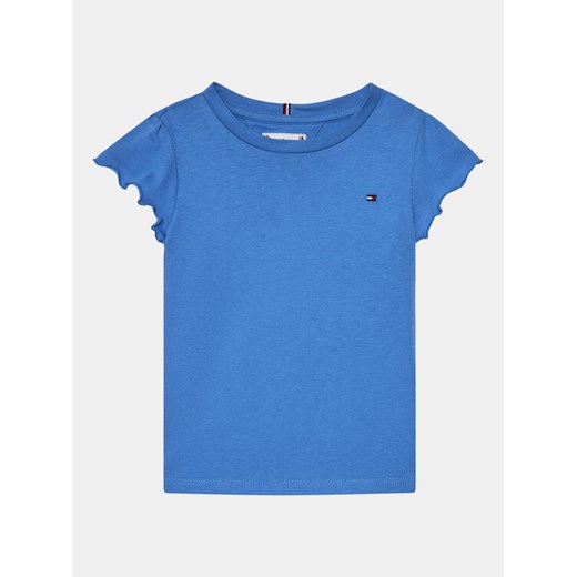 Tommy Hilfiger T-Shirt Essential KG0KG07052 D Niebieski Regular Fit ze sklepu MODIVO w kategorii Bluzki dziewczęce - zdjęcie 182640844