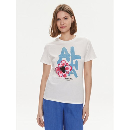 Weekend Max Mara T-Shirt Yen 2415971052 Biały Regular Fit ze sklepu MODIVO w kategorii Bluzki damskie - zdjęcie 182640963