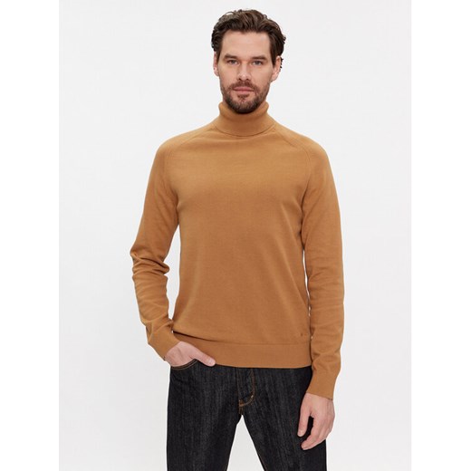 s.Oliver Sweter 2134613 Brązowy Regular Fit ze sklepu MODIVO w kategorii Swetry męskie - zdjęcie 182641014