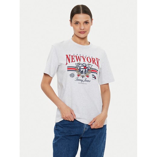 Tommy Jeans T-Shirt Vintage DW0DW18410 Szary Relaxed Fit ze sklepu MODIVO w kategorii Bluzki damskie - zdjęcie 182641024