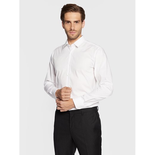 Hugo Koszula Elisha02 50479396 Biały Extra Slim Fit ze sklepu MODIVO w kategorii Koszule męskie - zdjęcie 182641133