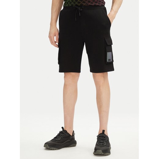KARL LAGERFELD Szorty sportowe 705402 552917 Czarny Regular Fit ze sklepu MODIVO w kategorii Spodenki męskie - zdjęcie 182641360