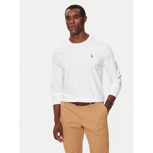 Polo Ralph Lauren Longsleeve 710760121 Biały Slim Fit ze sklepu MODIVO w kategorii T-shirty męskie - zdjęcie 182641431