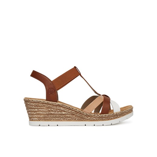 Rieker Sandały 61995-81 Brązowy ze sklepu MODIVO w kategorii Espadryle damskie - zdjęcie 182641474