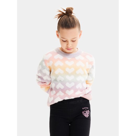 Desigual Sweter 23WGJF06 Kolorowy Regular Fit ze sklepu MODIVO w kategorii Swetry dziewczęce - zdjęcie 182641493