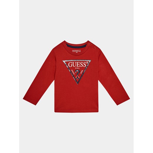 Guess Bluzka N84I24 K8HM0 Czerwony Regular Fit ze sklepu MODIVO w kategorii T-shirty chłopięce - zdjęcie 182641501
