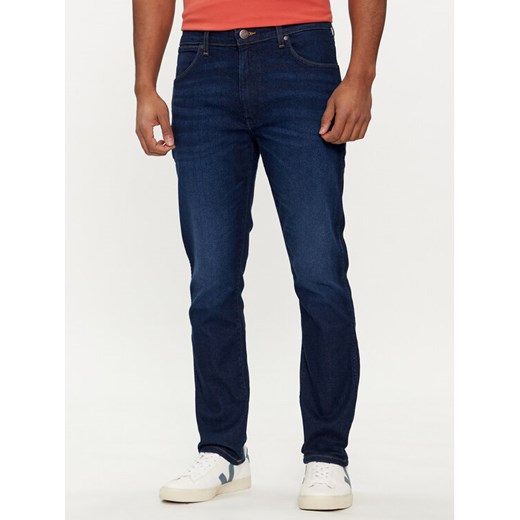 Wrangler Jeansy Larston 112350845 Granatowy Slim Fit ze sklepu MODIVO w kategorii Jeansy męskie - zdjęcie 182641570