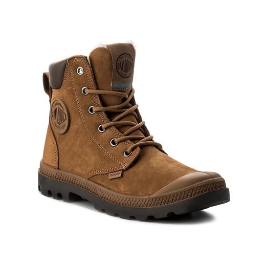 Palladium Trapery Pampa Sport Cuff WPS 72992-697-M Brązowy ze sklepu MODIVO w kategorii Workery damskie - zdjęcie 182641571