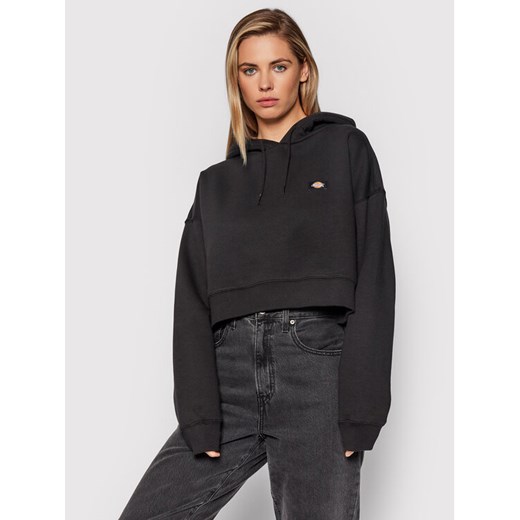 Dickies Bluza Oakport DK0A4XJTBLK Czarny Cropped Fit ze sklepu MODIVO w kategorii Bluzy damskie - zdjęcie 182641582