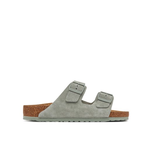 Birkenstock Klapki Arizona zamsz 1029146 Zielony ze sklepu MODIVO w kategorii Klapki męskie - zdjęcie 182641690