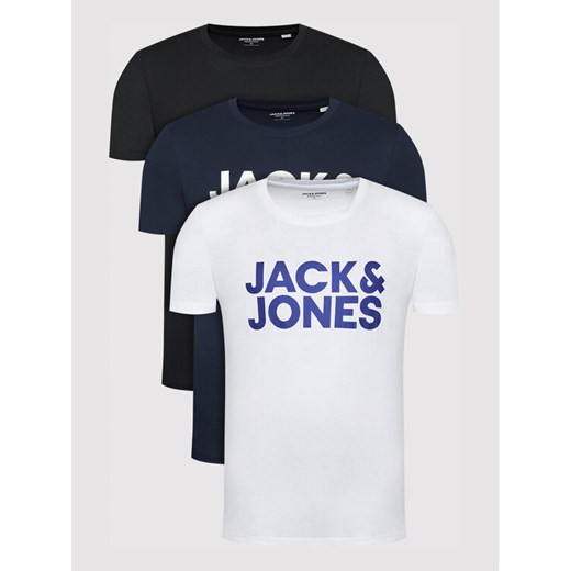 Jack&Jones Komplet 3 t-shirtów Corp Logo 12191762 Kolorowy Regular Fit ze sklepu MODIVO w kategorii T-shirty męskie - zdjęcie 182641700