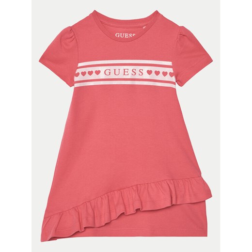 Guess Sukienka codzienna K5RK04 KA6W4 Różowy Regular Fit ze sklepu MODIVO w kategorii Sukienki dziewczęce - zdjęcie 182641744