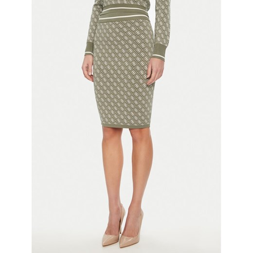 Guess Spódnica ołówkowa W4BD53 Z37K0 Zielony Regular Fit ze sklepu MODIVO w kategorii Spódnice - zdjęcie 182641770