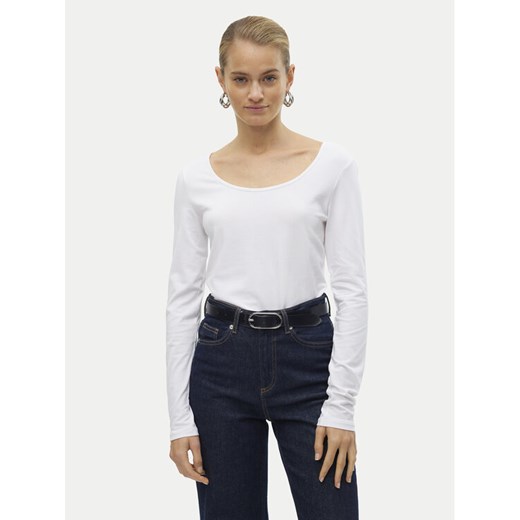 Vero Moda Bluzka Maxi My 10228809 Biały Slim Fit ze sklepu MODIVO w kategorii Bluzki damskie - zdjęcie 182641794