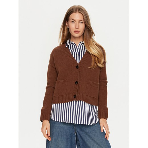 Weekend Max Mara Kardigan Arad 2425346042 Brązowy Relaxed Fit ze sklepu MODIVO w kategorii Swetry damskie - zdjęcie 182641882