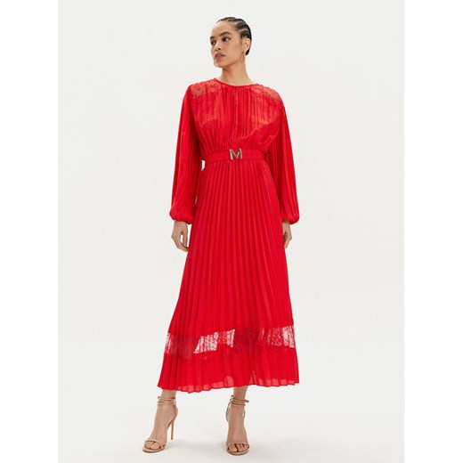 Lola Casademunt by Maite Sukienka koktajlowa MS2416006 Czerwony Regular Fit ze sklepu MODIVO w kategorii Sukienki - zdjęcie 182641991