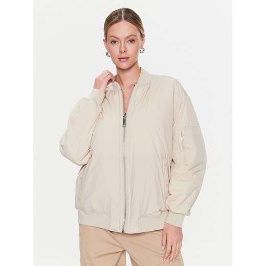 Calvin Klein Kurtka bomber Light Paded Quilt Bomber Jacket K20K205178 Écru Regular Fit ze sklepu MODIVO w kategorii Kurtki damskie - zdjęcie 182642012