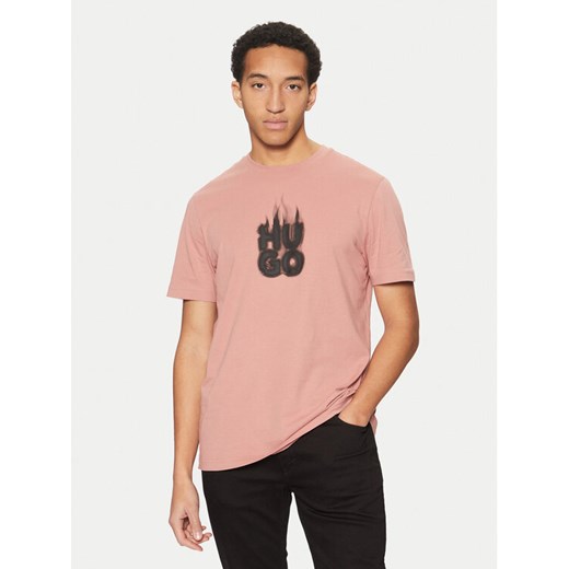 HUGO T-Shirt Dalayer 50535363 Różowy Regular Fit ze sklepu MODIVO w kategorii T-shirty męskie - zdjęcie 182642090
