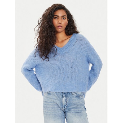 American Vintage Sweter Bymi BYM18AE24 Niebieski Regular Fit ze sklepu MODIVO w kategorii Swetry damskie - zdjęcie 182642104