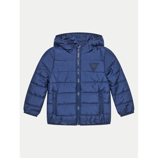 Guess Kurtka puchowa H4BT03 WCFM0 Niebieski Regular Fit ze sklepu MODIVO w kategorii Kurtki chłopięce - zdjęcie 182642131