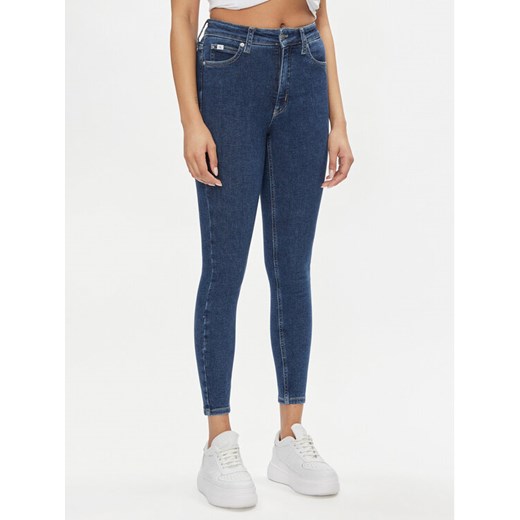 Calvin Klein Jeans Jeansy J20J222770 Granatowy Super Skinny Fit ze sklepu MODIVO w kategorii Jeansy damskie - zdjęcie 182642132