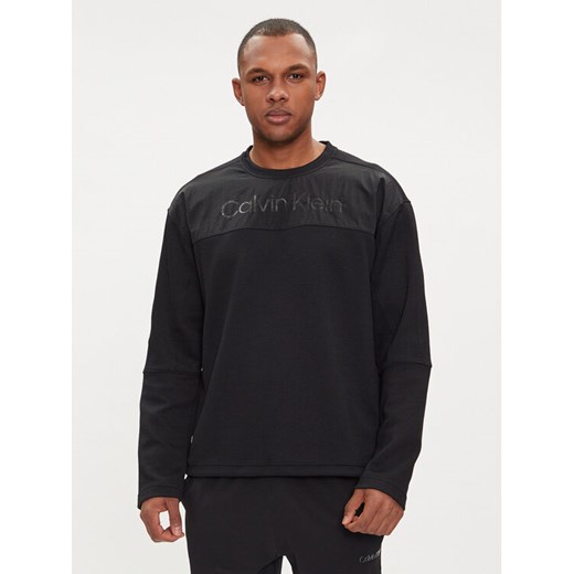 Calvin Klein Performance Bluza 00GMS4W338 Czarny Regular Fit ze sklepu MODIVO w kategorii Bluzy męskie - zdjęcie 182642160