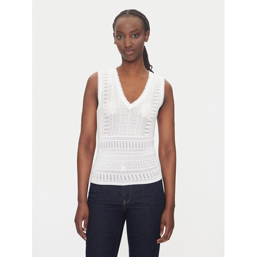 Morgan Top 242-MUSHU Biały Slim Fit ze sklepu MODIVO w kategorii Bluzki damskie - zdjęcie 182642164