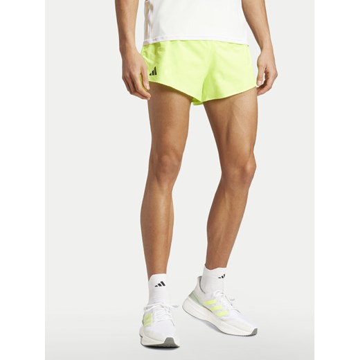 adidas Szorty sportowe Adizero Essentials JF3492 Zielony Slim Fit ze sklepu MODIVO w kategorii Spodenki męskie - zdjęcie 182642173